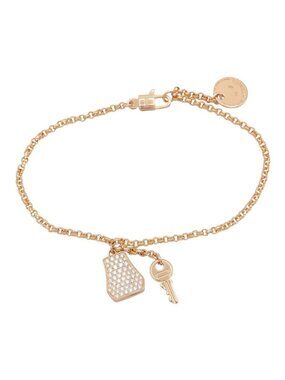Hermes Bracelet Kelly Clochette Small PM 18K Pink Gold Diamond